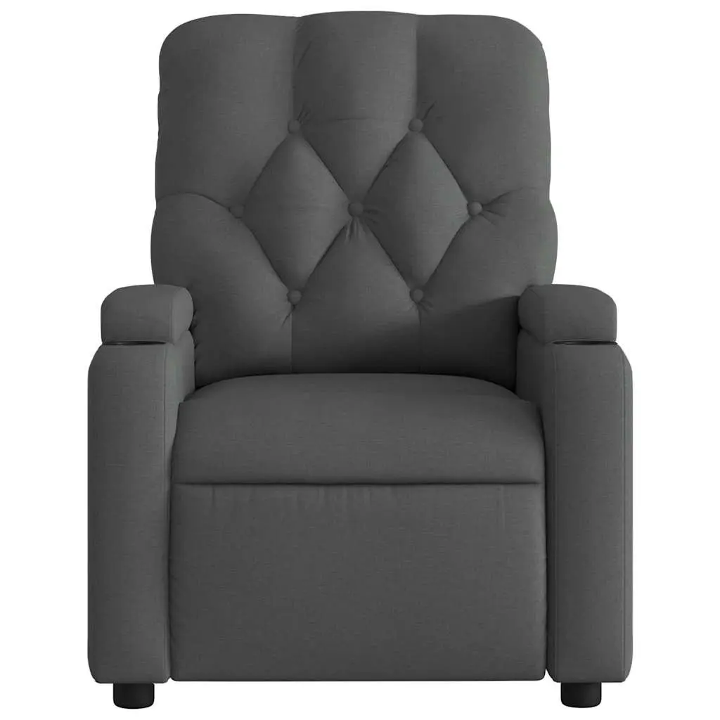 Grey Fabric Massage Recliner Chair with Manual Function