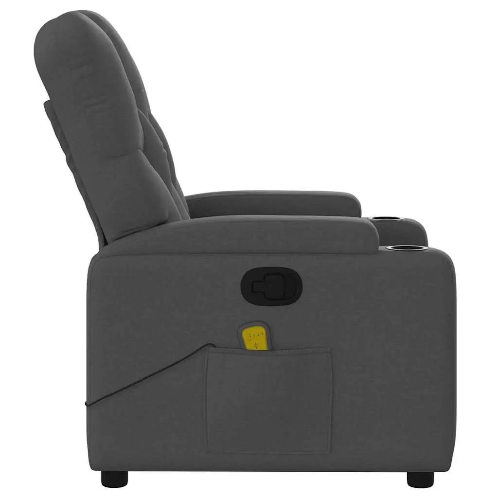 Grey Fabric Massage Recliner Chair with Manual Function