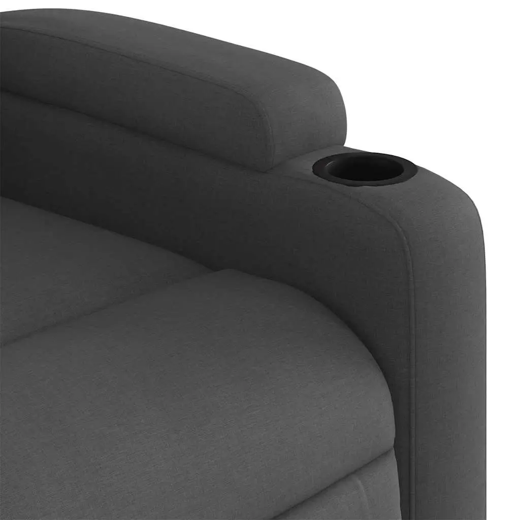 Grey Fabric Massage Recliner Chair with Manual Function