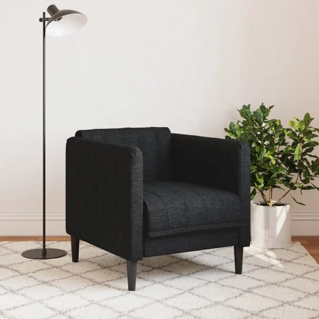 Black Fabric Sofa Chair