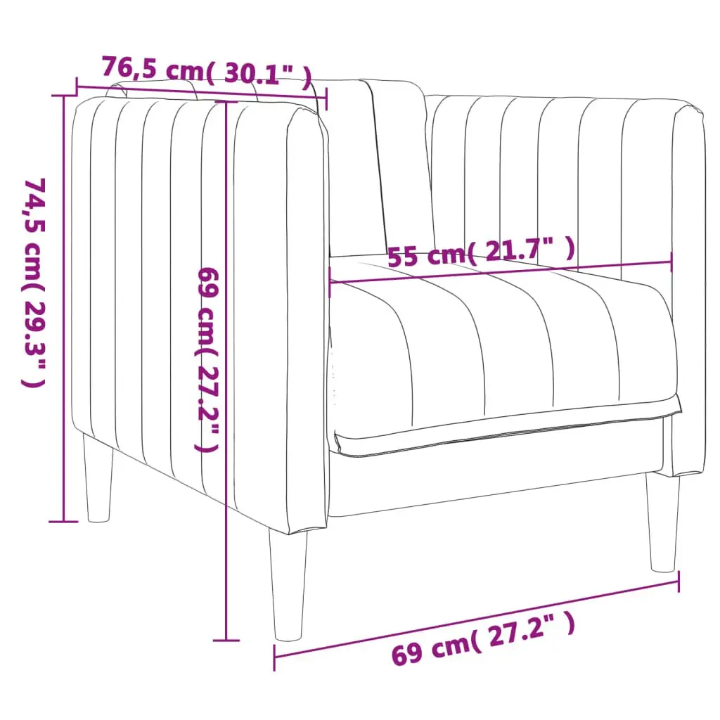 Black Fabric Sofa Chair