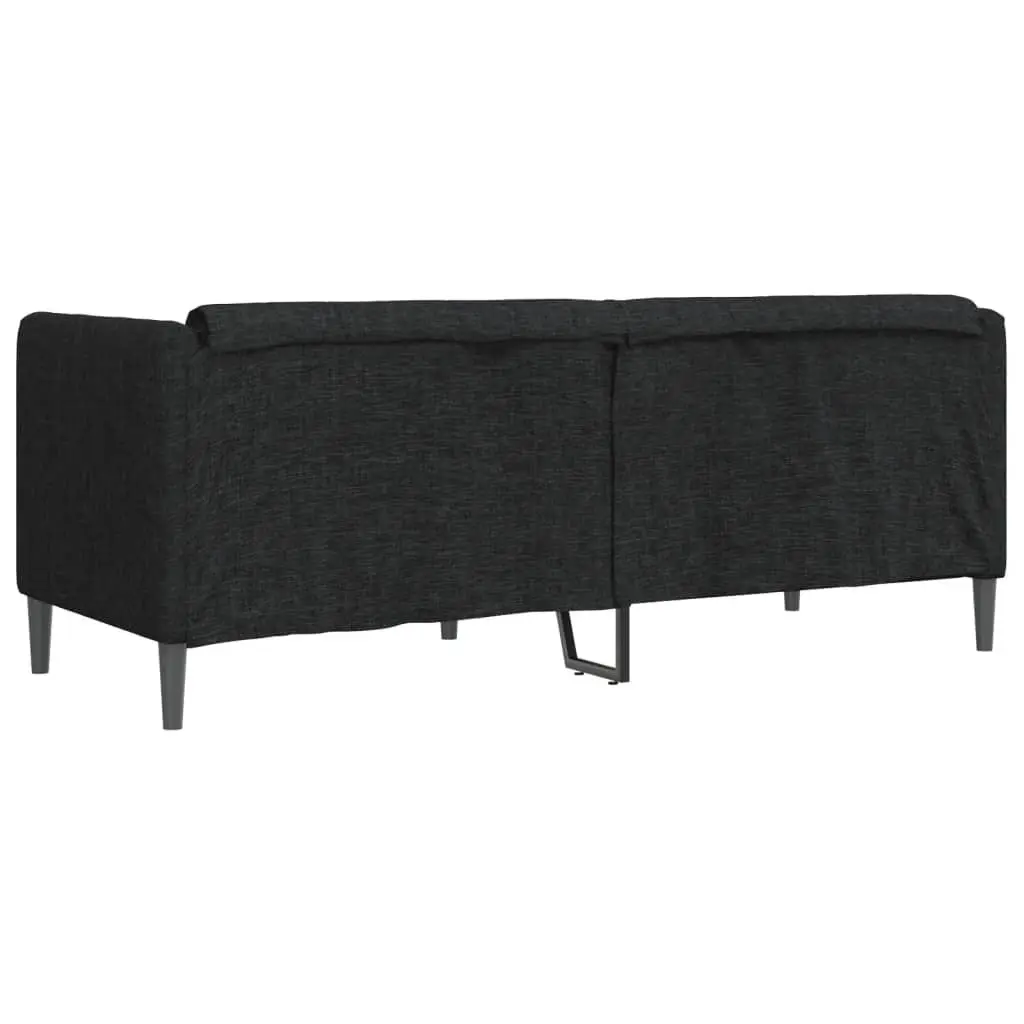 2-Seater Sofa Living Room Black Fabric