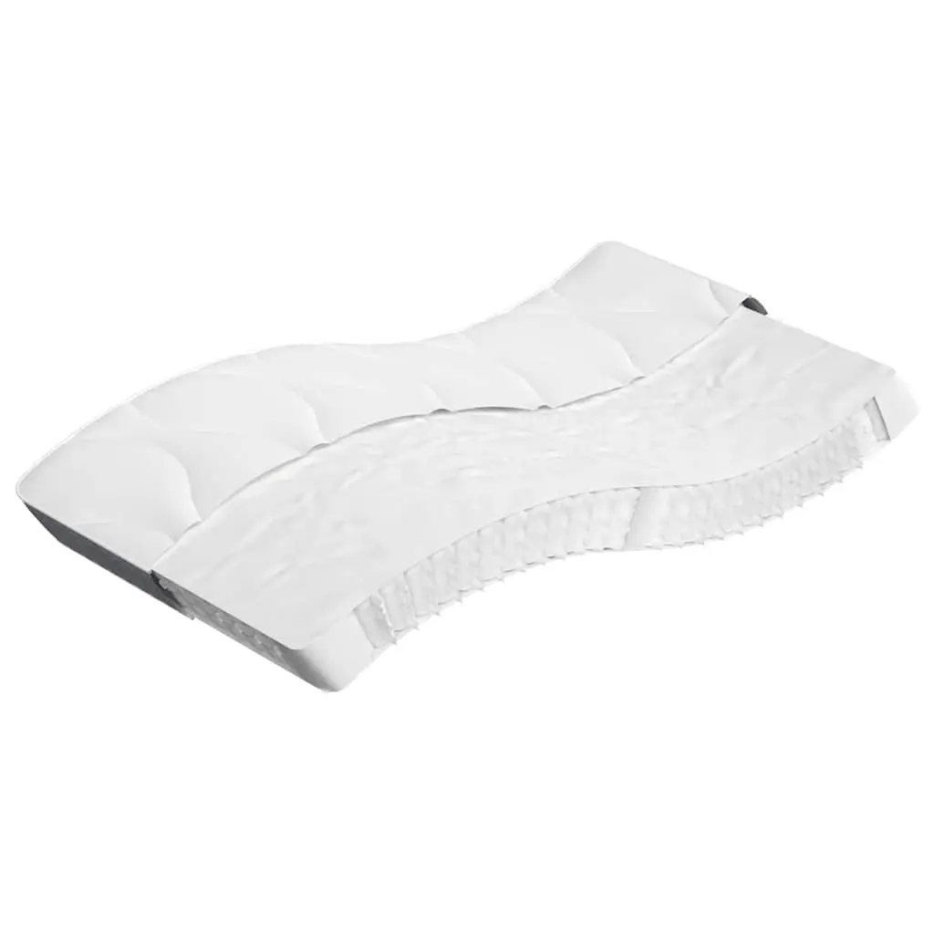 Pocket Spring Mattress King Single 107x203 cm Medium Firmness Fabric Cover White