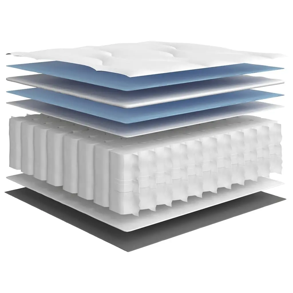 Pocket Spring Mattress King Size 183x203 cm Medium Firmness White