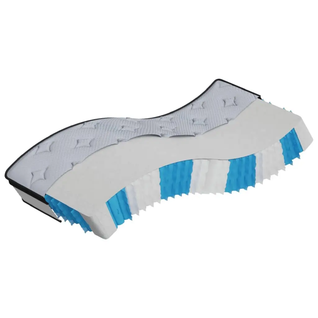 Pocket Spring Mattress Medium 90x190cm Grey Bedroom Sleep Support 7 Zones