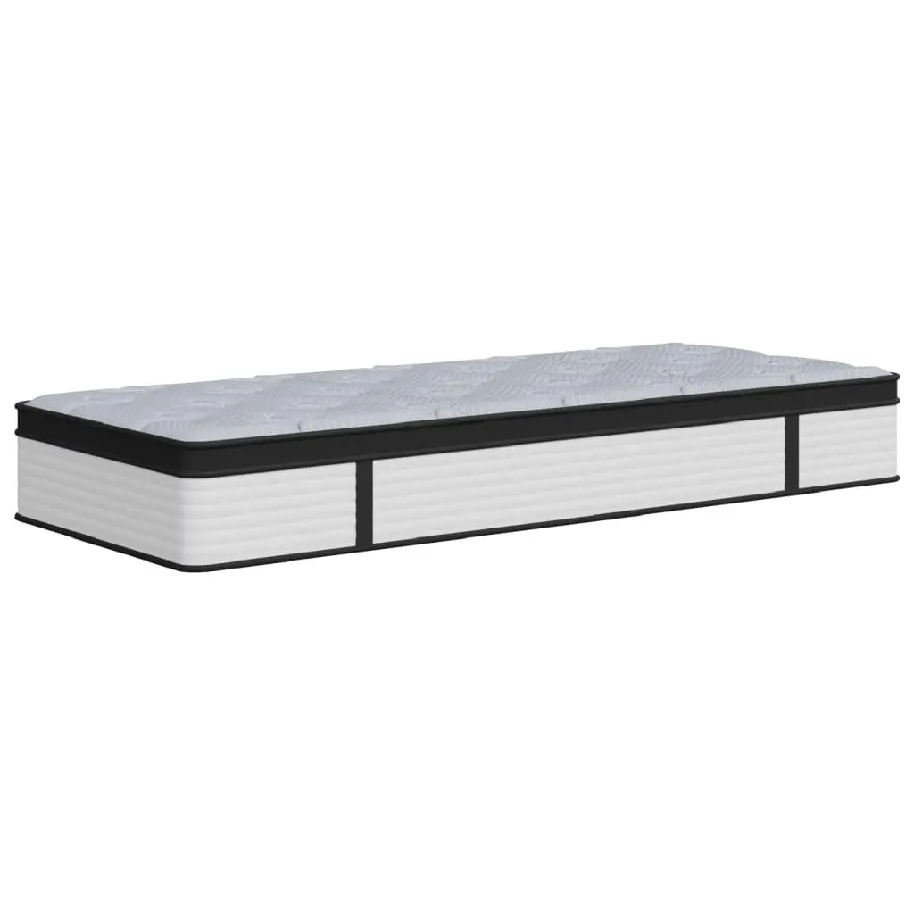 Pocket Spring Mattress Medium 90x190cm Grey Bedroom Sleep Support 7 Zones