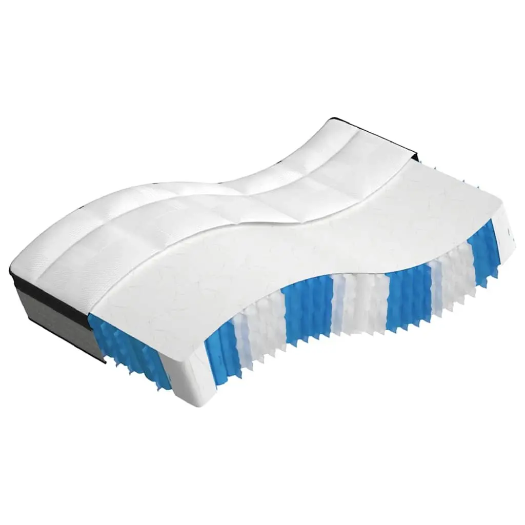 Pocket Spring Mattress 107x203cm King Single White Medium Firm 7 Zones