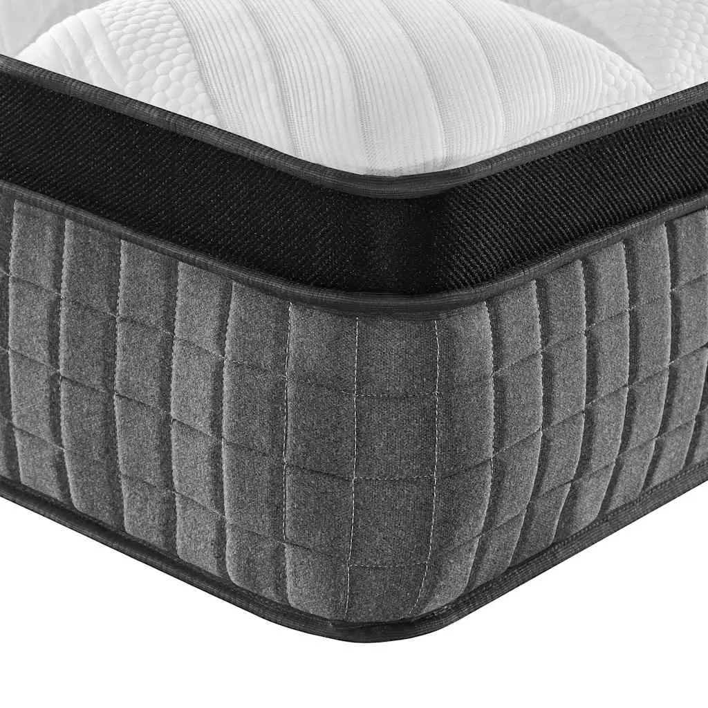 Pocket Spring Mattress 107x203cm King Single White Medium Firm 7 Zones