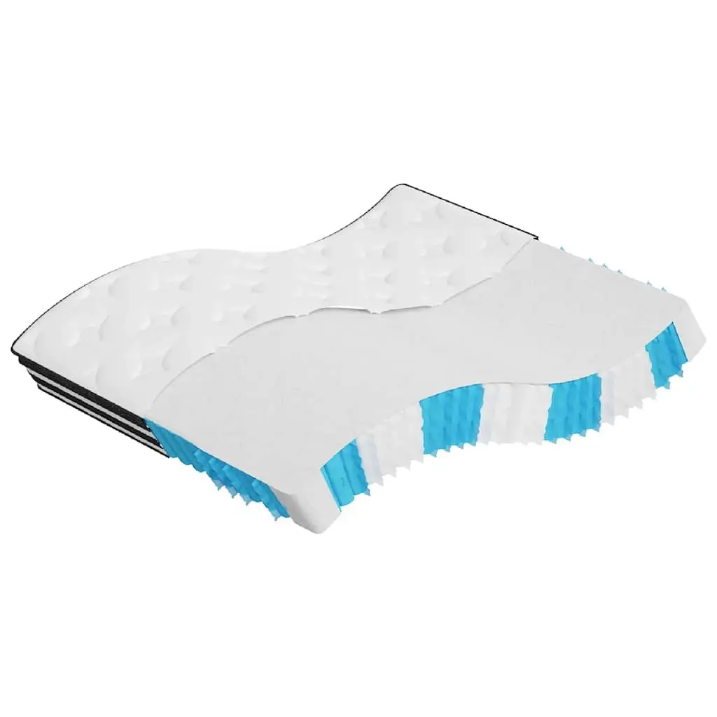 Queen Pocket Spring Mattress Medium Firm 152x203cm White Bedroom Sleep Support