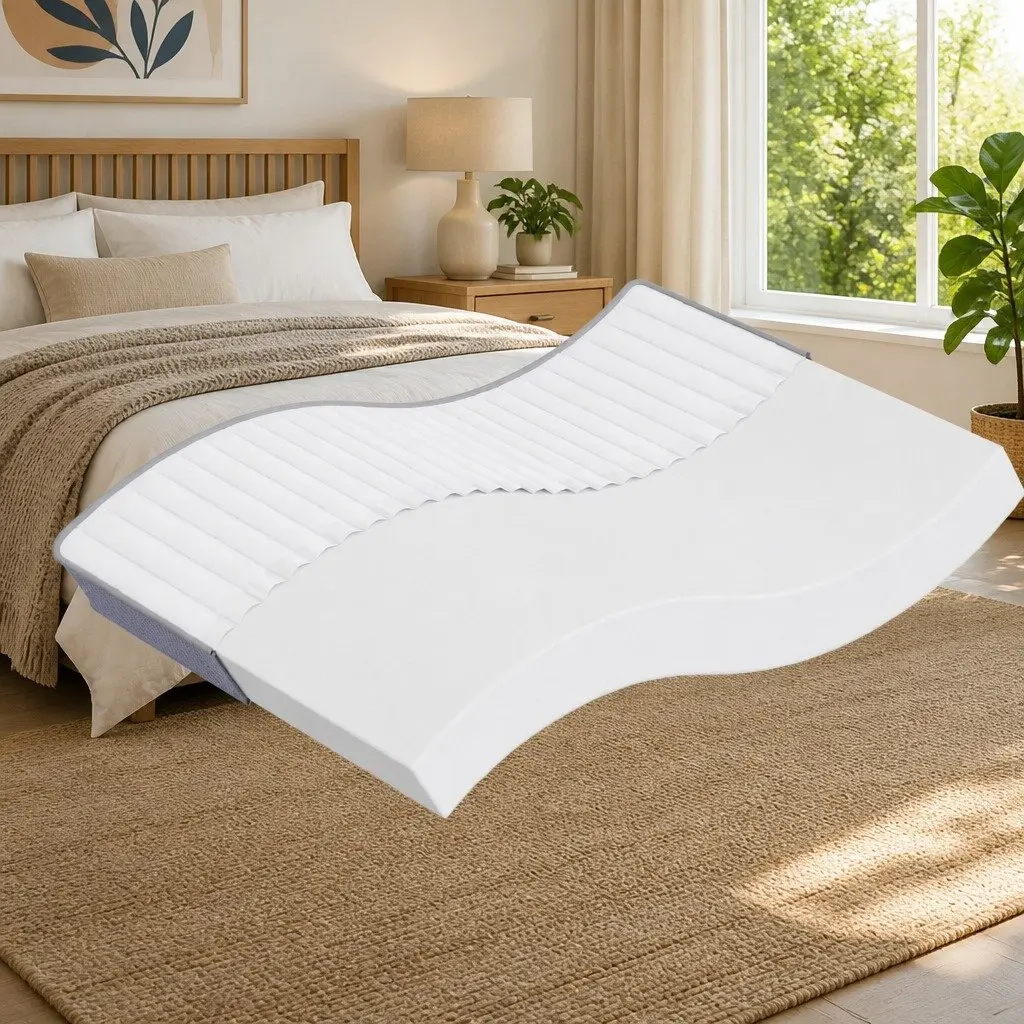 Foam Mattress Medium Soft 137x190 cm Double-Sided White Springless Sleeping Bed