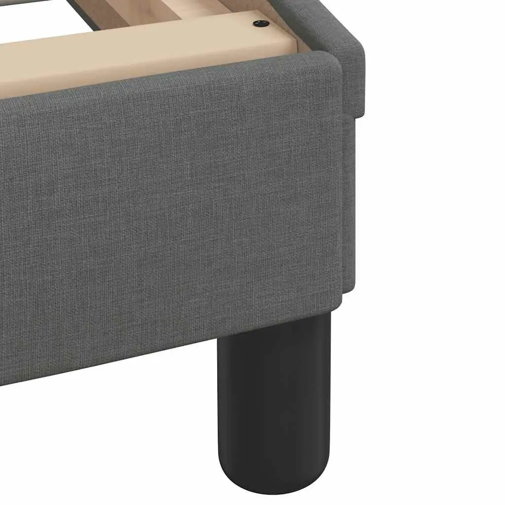 Bed Frame Grey Fabric Headboard Bedroom 90x190 cm