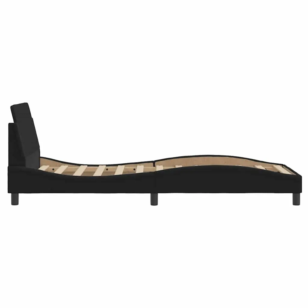 Dover Black Bed Frame with Headboard 90x190 cm