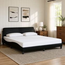 Specifications of King Bed Frame 180x200 cm Black Faux Leather