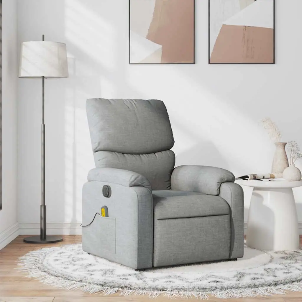 Light Grey Manual Reclining Massage Chair