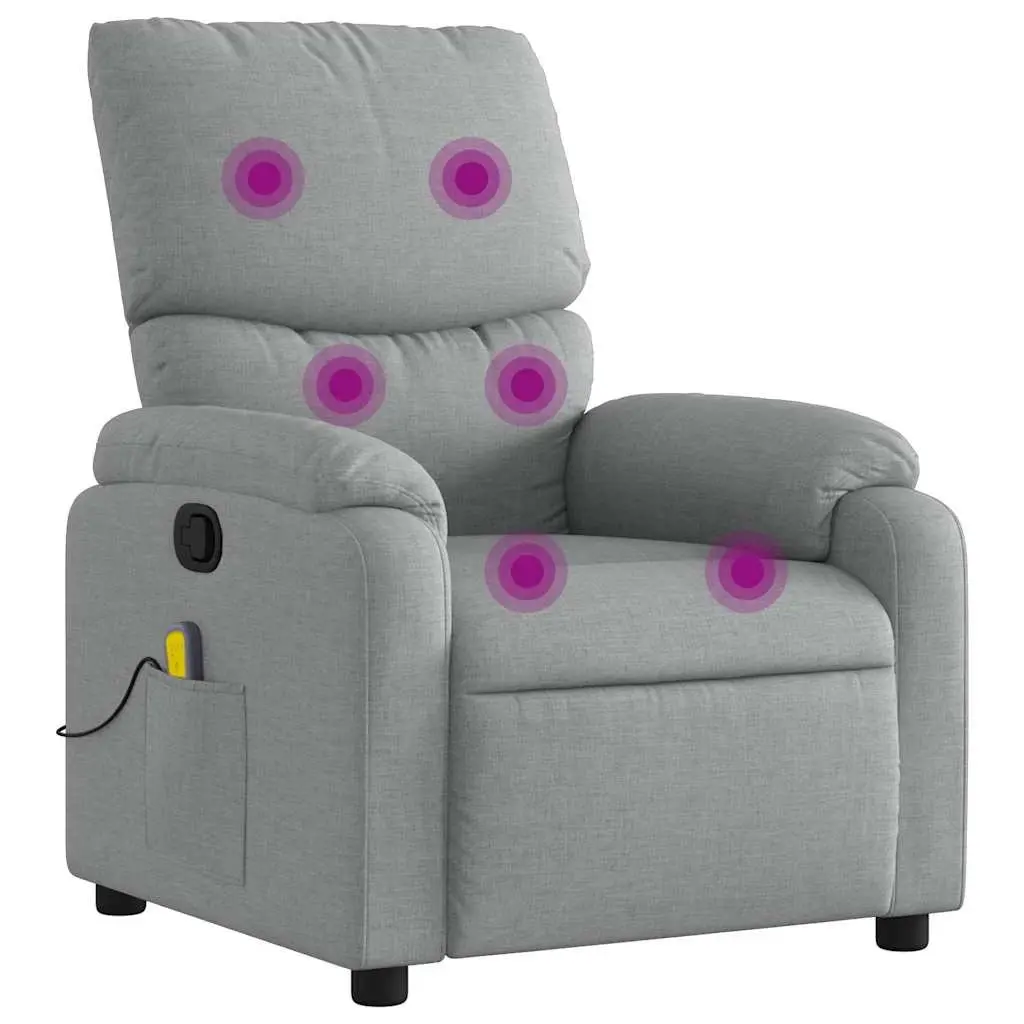 Light Grey Manual Reclining Massage Chair