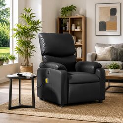 Specifications of Black Faux Leather Massage Recliner Chair
