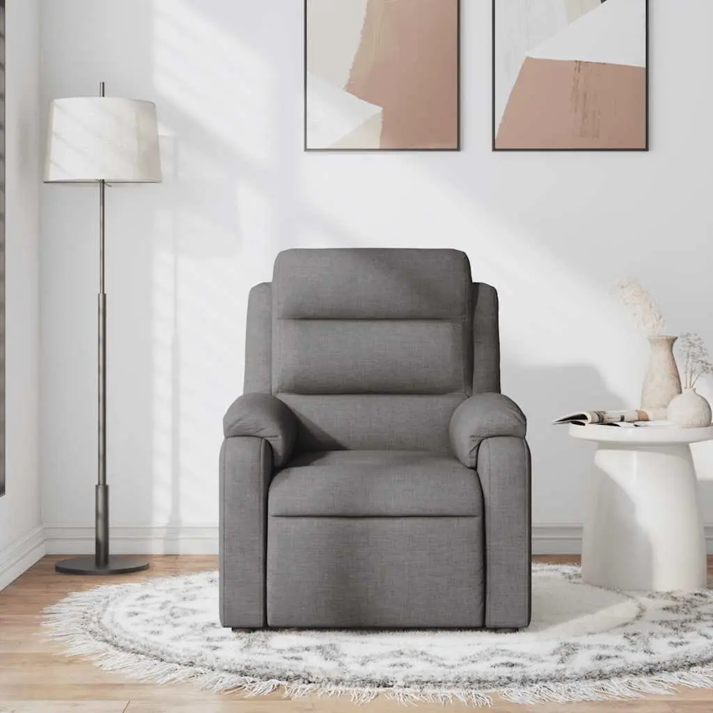 Grey Fabric Manual Reclining Massage Chair