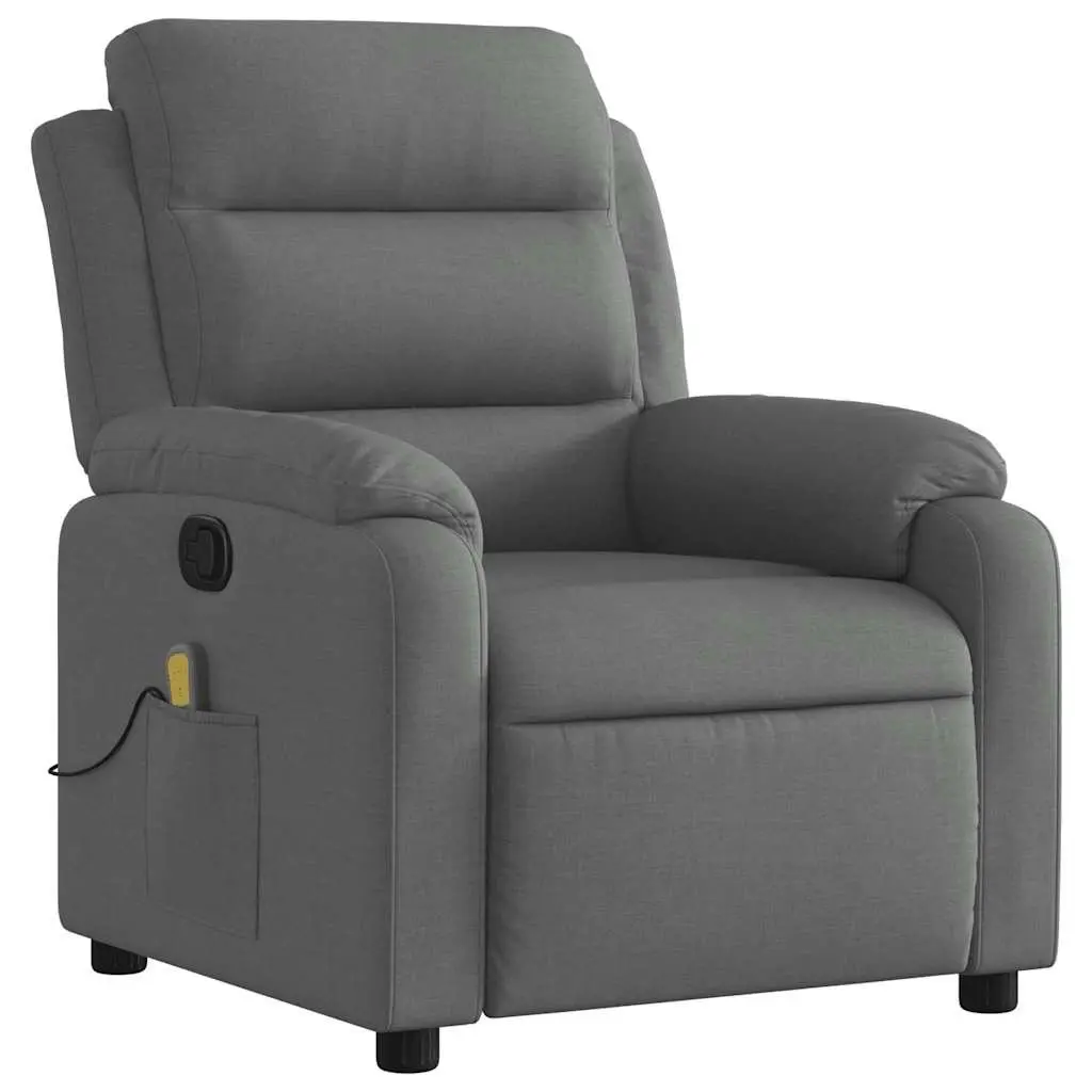 Grey Fabric Manual Reclining Massage Chair