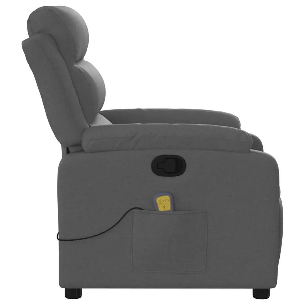 Grey Fabric Manual Reclining Massage Chair