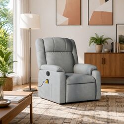 Specifications of Light Grey Fabric Massage Recliner Chair