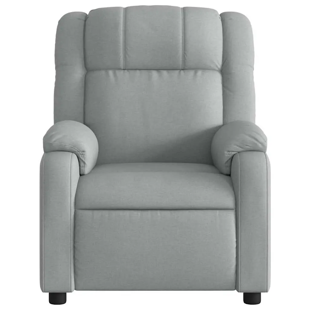 Light Grey Fabric Massage Recliner Chair