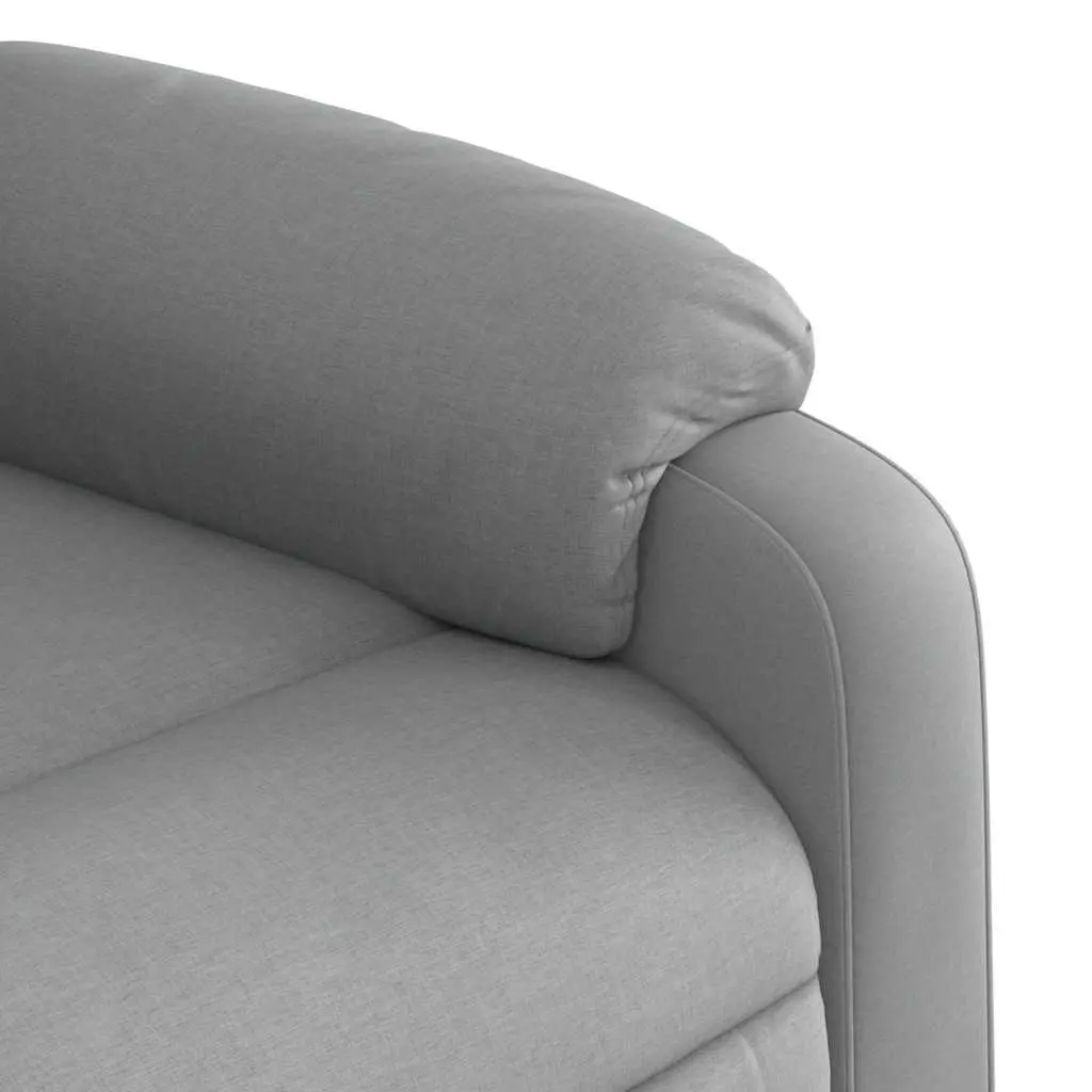 Light Grey Fabric Massage Recliner Chair