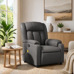 Specifications of Grey Faux Leather Manual Recline Chair