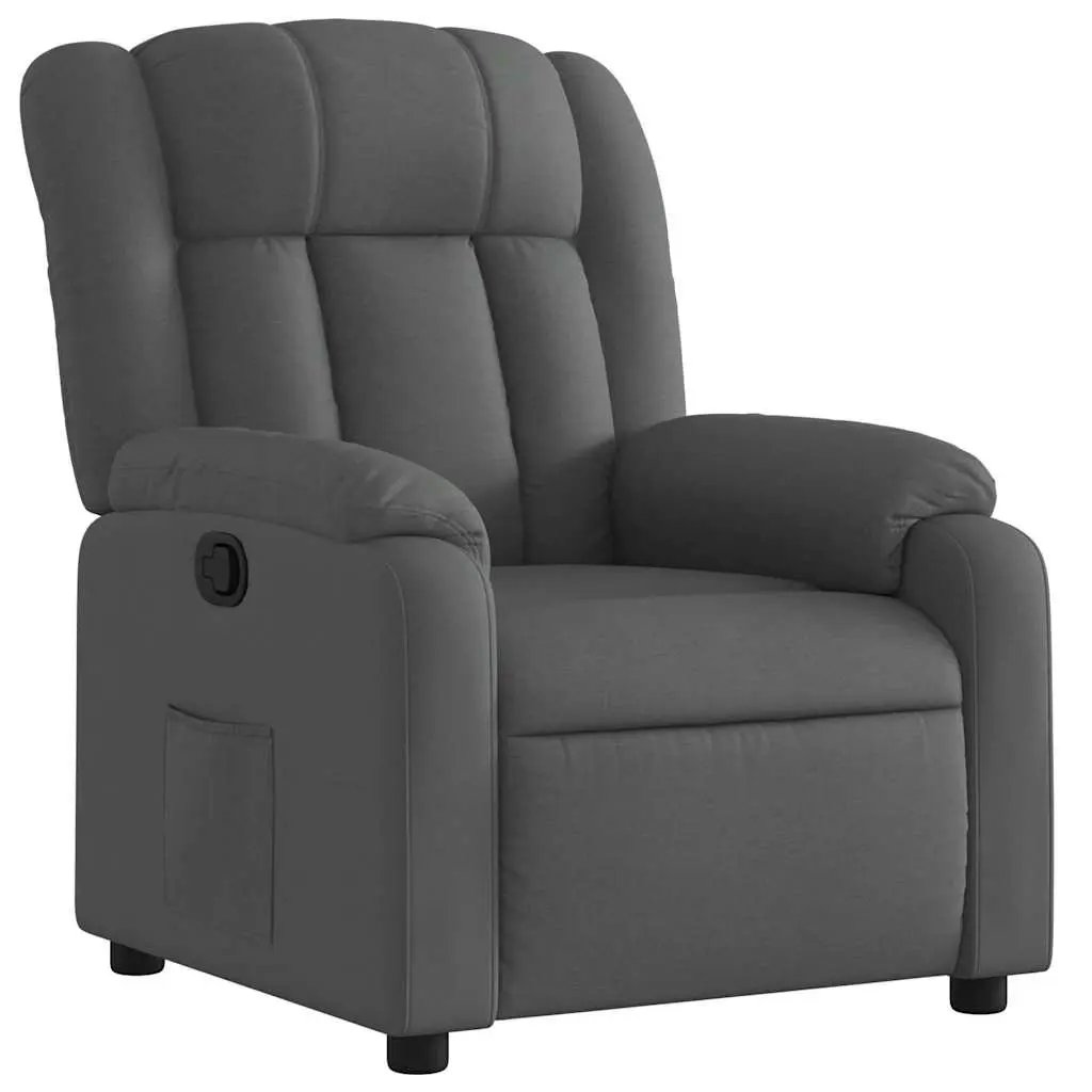 Recliner Chair Manual Reclining Armchair for Living Room Dark Grey Fabric
