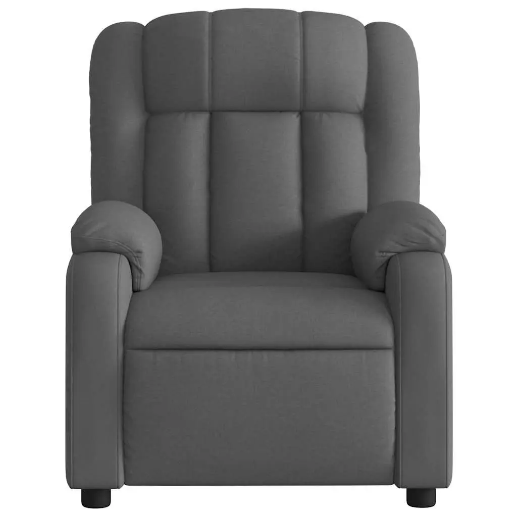 Recliner Chair Manual Reclining Armchair for Living Room Dark Grey Fabric