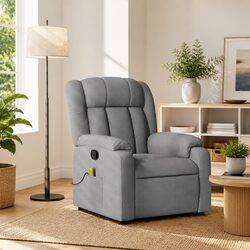 Specifications of Light Grey Manual Recline Massage Chair