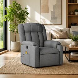 Specifications of Grey Fabric Manual Recline Massage Chair