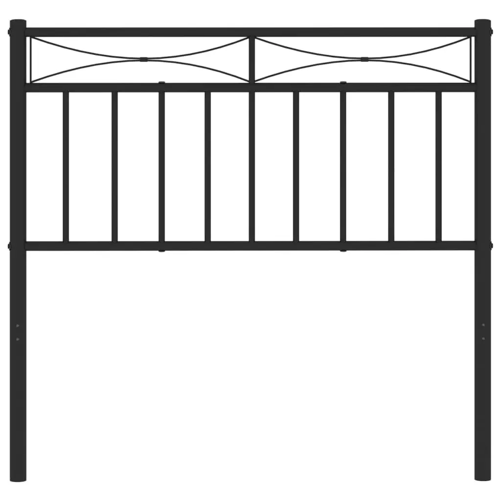 Metal Headboard Bedroom 90cm Black Steel