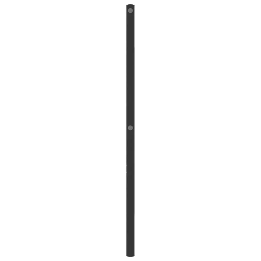 Metal Headboard Bedroom 90cm Black Steel