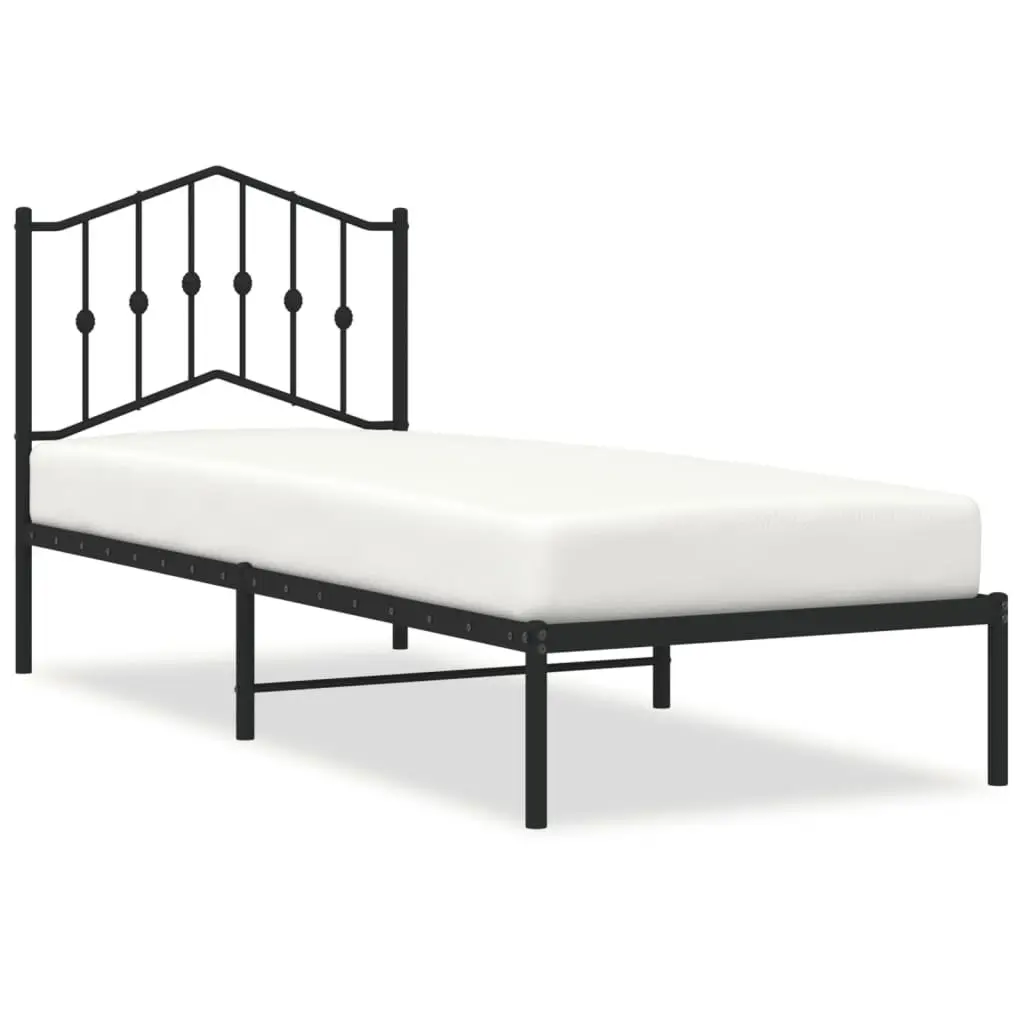 Metal Bed Frame Bedroom 90x190 cm Black