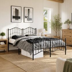 Metal Bed Frame Dimensions: 150x200cm - Queen Size