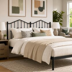 Black Metal Headboard Specifications for 150cm Beds