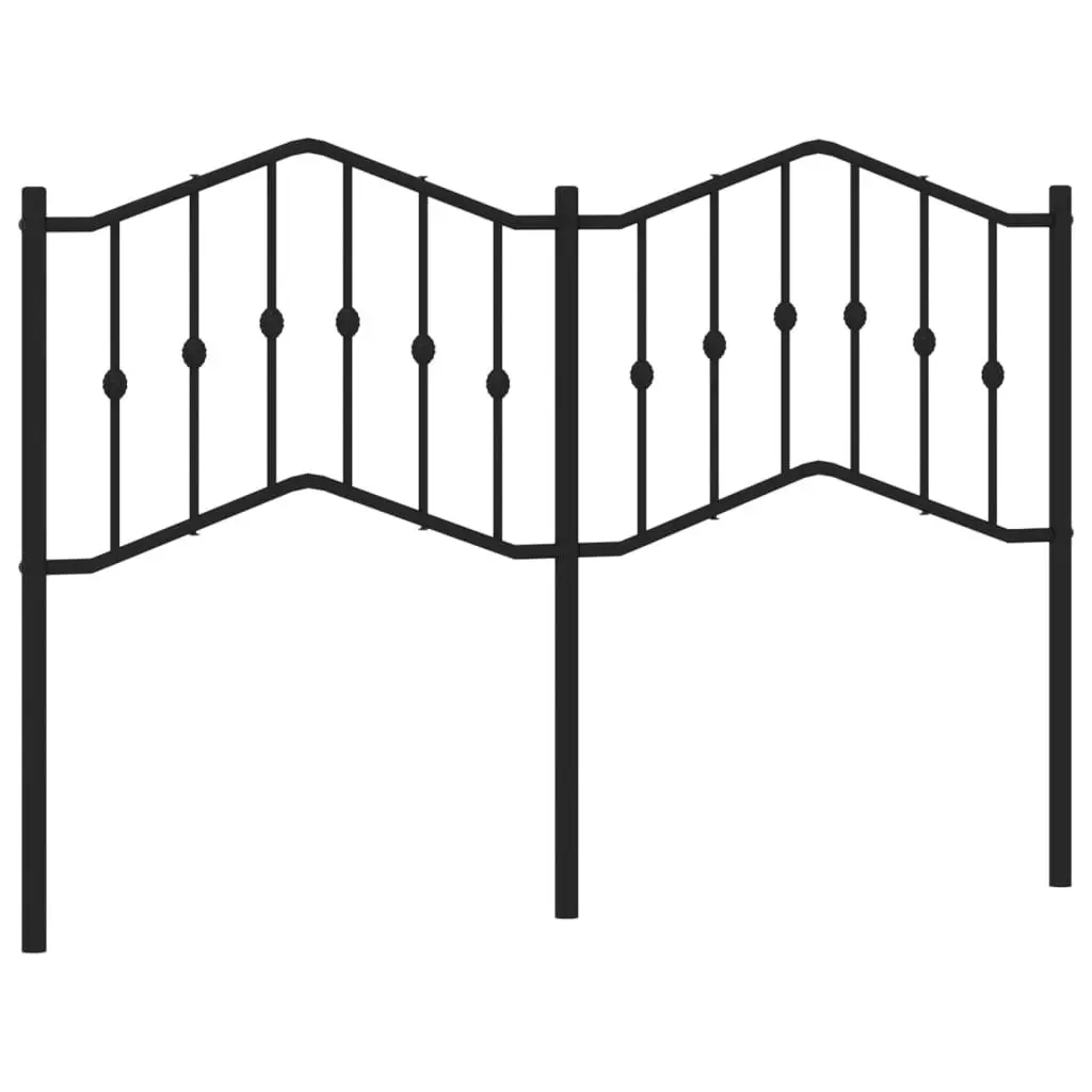 Metal Headboard Black 150cm Bed Header Bedroom Furniture Sturdy Steel Frame