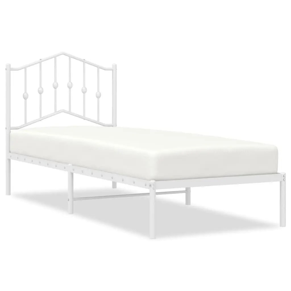 Metal Bed Frame with Headboard for Bedroom 90x190 cm