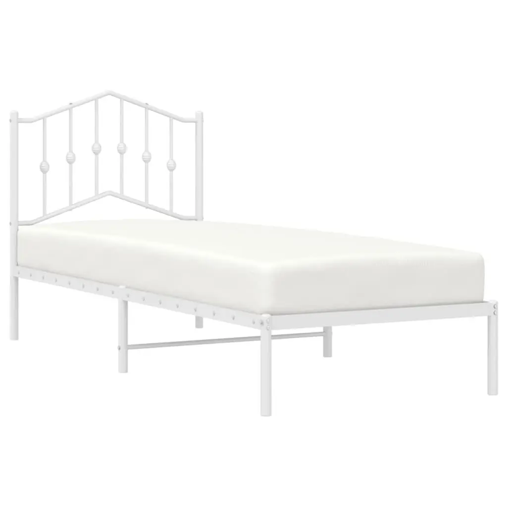 Metal Bed Frame with Headboard for Bedroom 90x190 cm