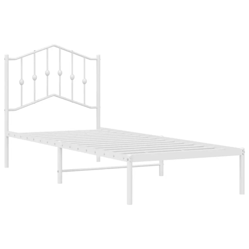 Metal Bed Frame with Headboard for Bedroom 90x190 cm