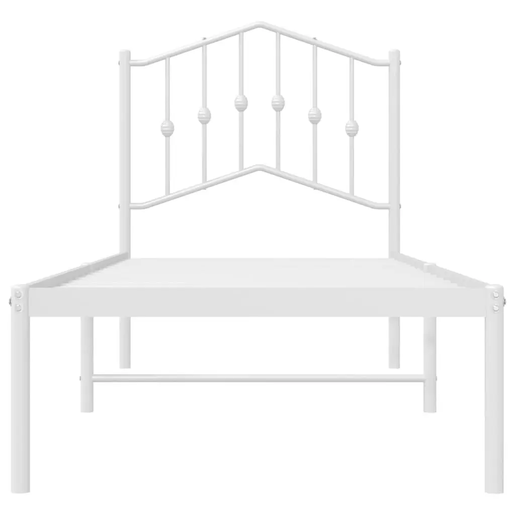 Metal Bed Frame with Headboard for Bedroom 90x190 cm