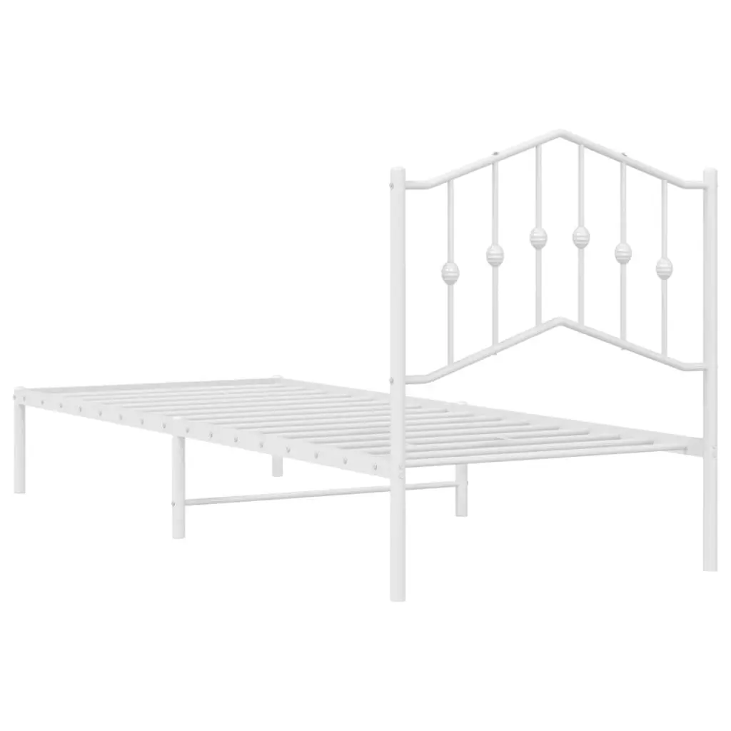 Metal Bed Frame with Headboard for Bedroom 90x190 cm