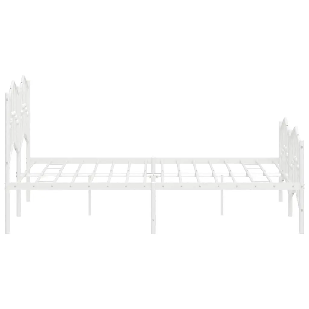 Metal Bed Frame for Bedroom 135x190 cm with Headboard Footboard and Under-Bed Storage
