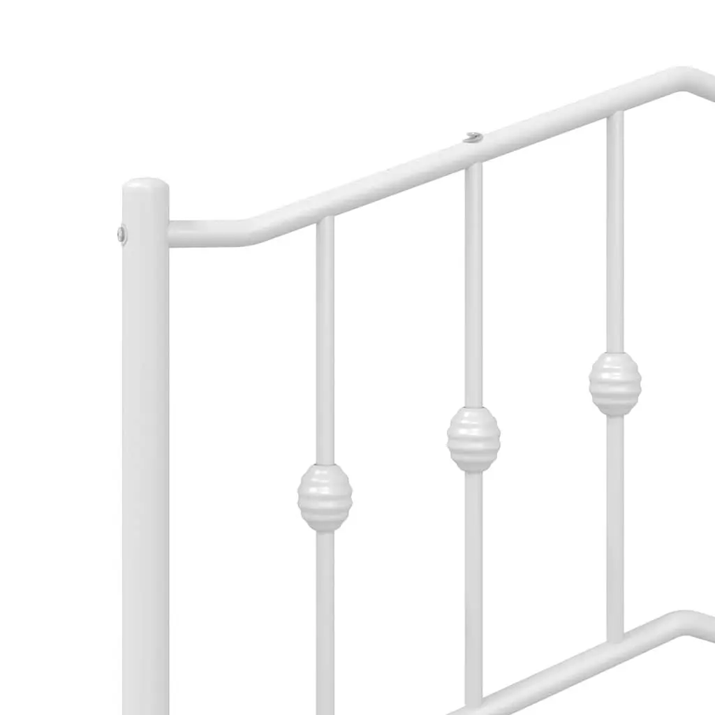 Metal Bed Frame for Bedroom 135x190 cm with Headboard Footboard and Under-Bed Storage
