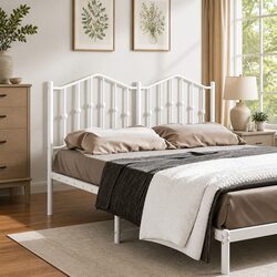 Metal Headboard 135 cm - Black Powder-Coated Steel