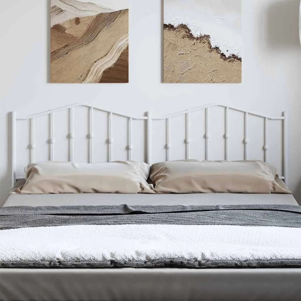 Metal Headboard Bedroom Furniture 180cm Black Steel Bed Frame Support
