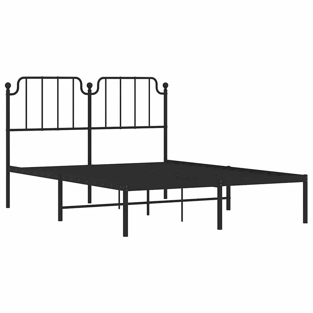 Metal Bed Frame with Headboard for Bedroom 150x200 cm