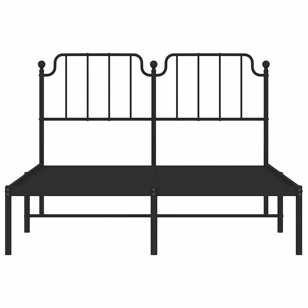 Metal Bed Frame with Headboard for Bedroom 150x200 cm
