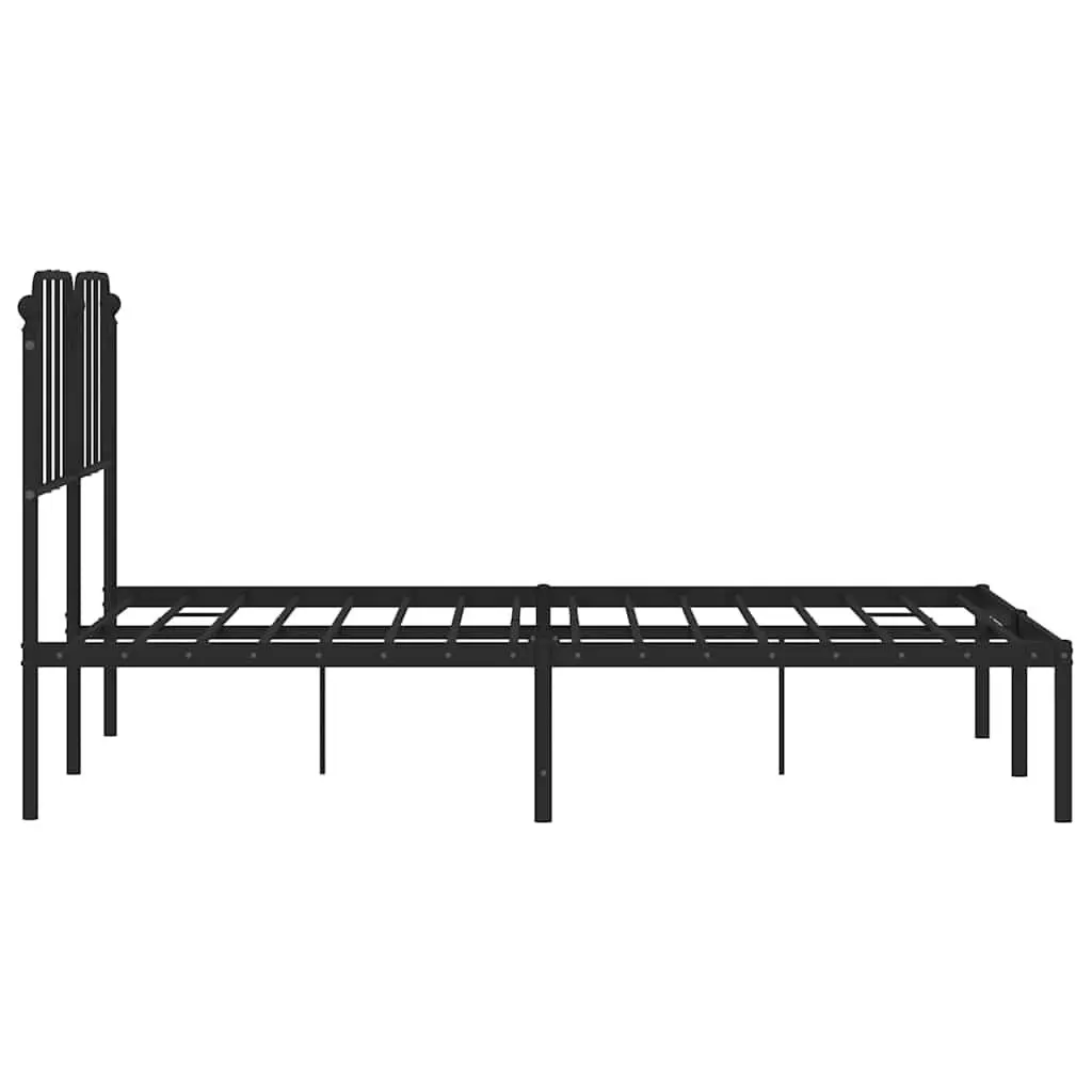 Metal Bed Frame with Headboard for Bedroom 150x200 cm