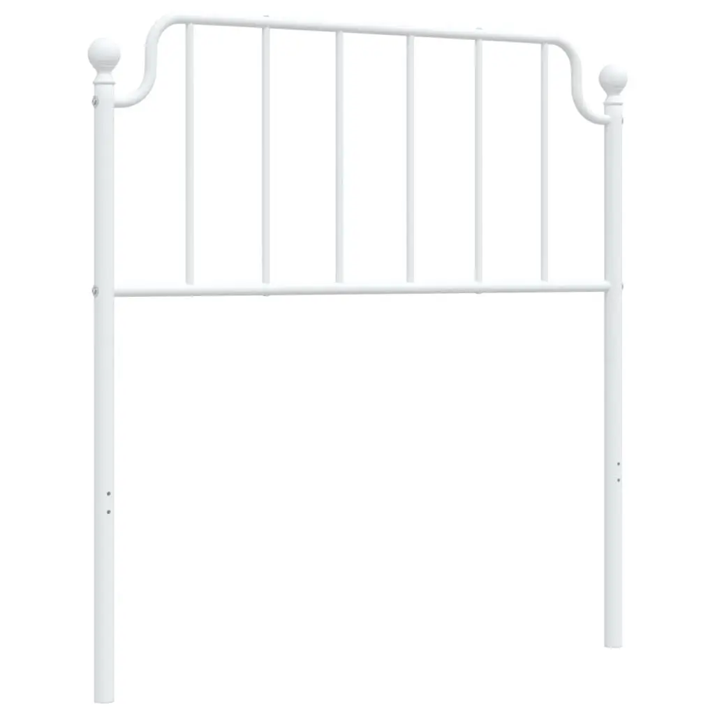 Metal Headboard White Bedroom 90cm